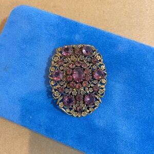 Czech Elegant Purple and Gold Dress clip